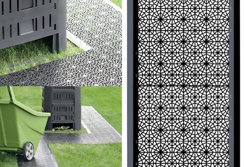 Garden path floor tiles - garden,