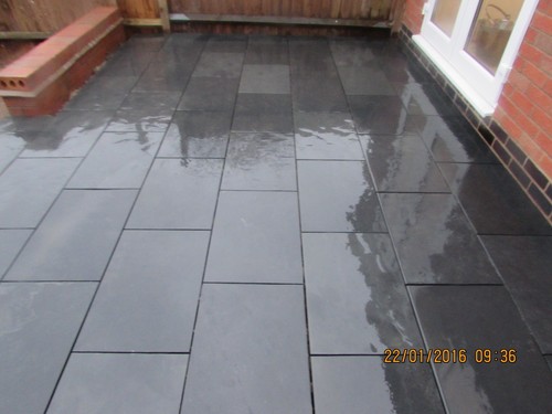 Brazilian black slate paving - black,
